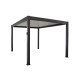 Pergola bioclimatique autoportée Océo Zephir 3x4 M en aluminium et manuelle