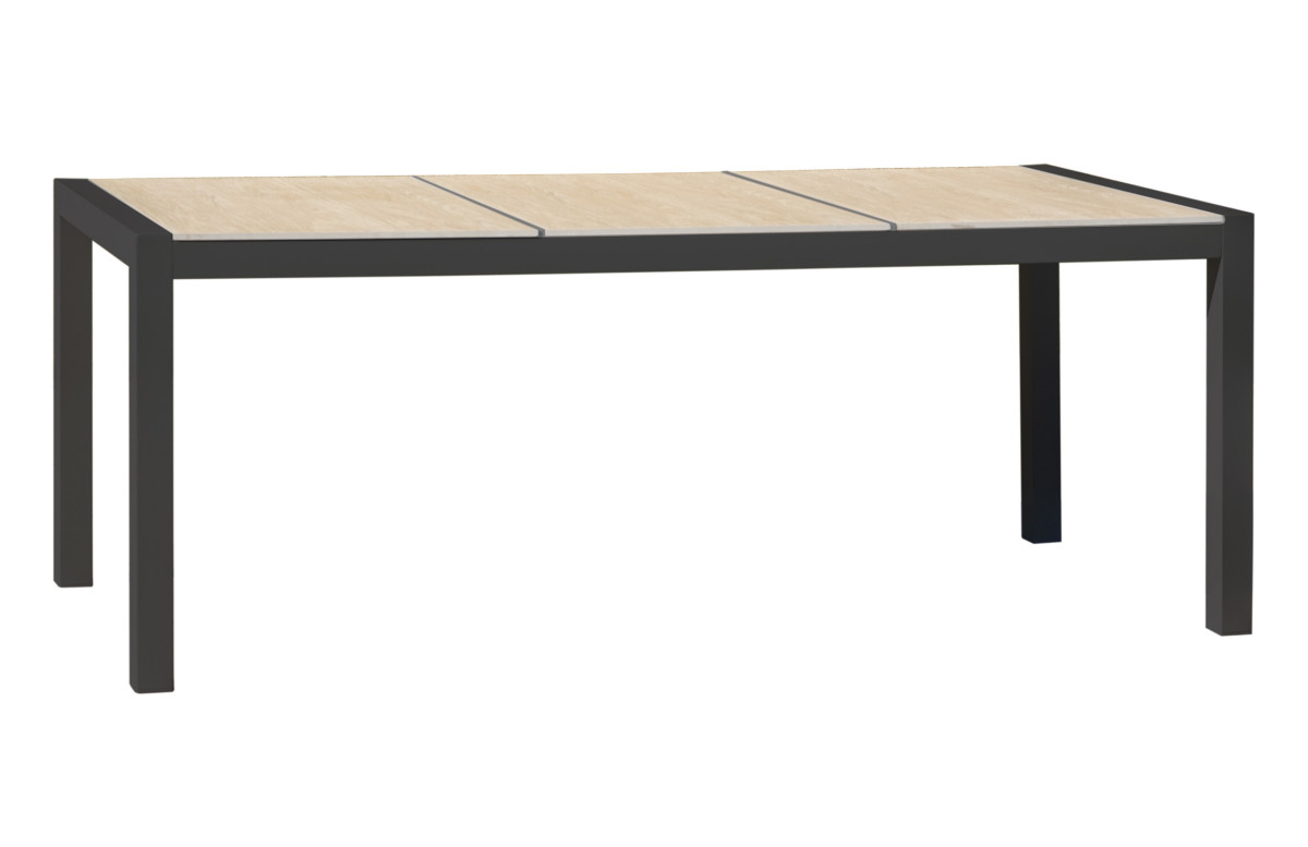 Table salon de jardin en céramique et aluminium pour 6/8 personnes DCB Garden VENISE