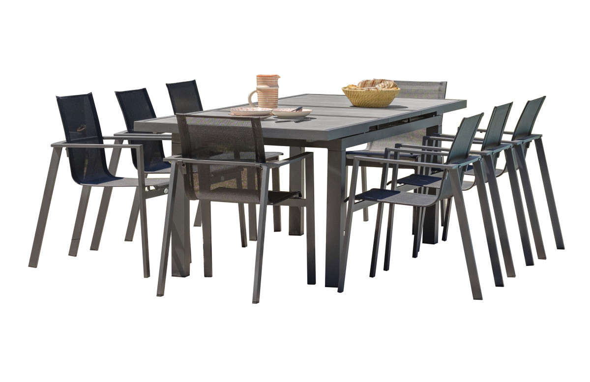 Ensemble table et chaises de jardin extensible en céramique alu pour 10 personnes DCB Garden VENISE Ensemble table et chaises de jardin extensible en céramique alu pour 10 personnes DCB Garden VENISE