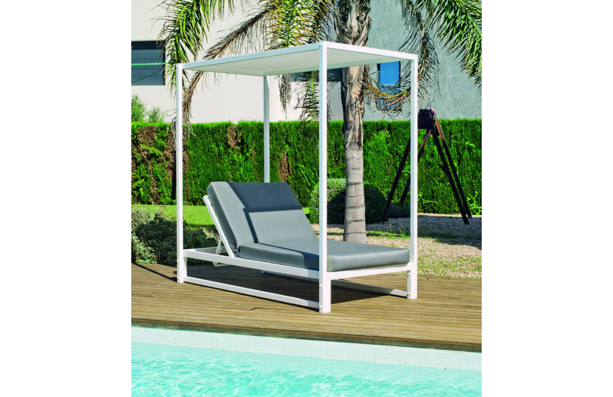 Lit de jardin TEXAS-100-SINCORTINAS HEVEA en aluminium et tissus dralon Lit de jardin TEXAS-100-SINCORTINAS HEVEA en aluminium et tissus dralon