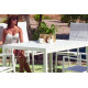 Ensemble table FORMENTOR et fauteuils de jardin LION 150cm HEVEA en aluminium et textilène
