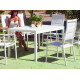 Ensemble table FORMENTOR et fauteuils de jardin LION 150cm HEVEA en aluminium et textilène