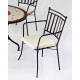 Ensemble table MALAYA et fauteuils de jardin SHIFA 6 personnes HEVEA en acier et Dralon