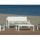 Salon de jardin PIAVE 5 personnes HEVEA en aluminium et Dralon
