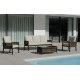 Salon de jardin HAVANA 5 personnes HEVEA en aluminium et corde