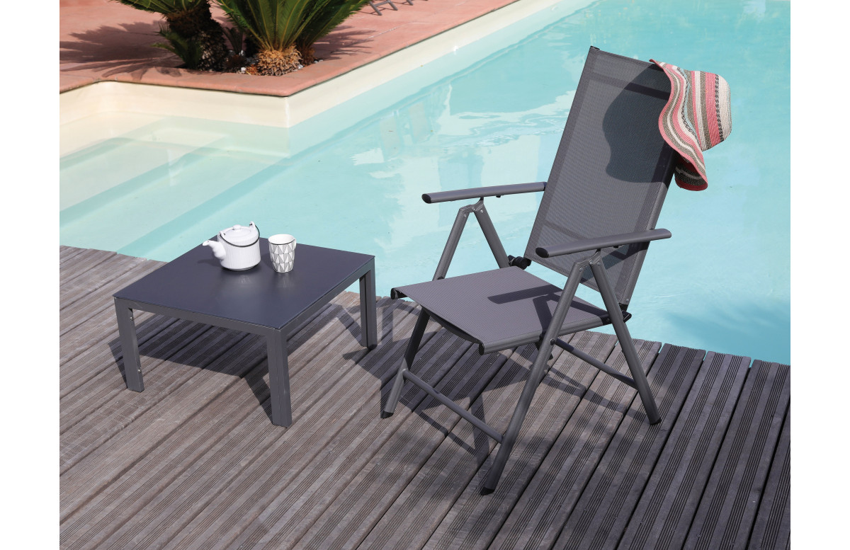 Fauteuil multiposition Avila Alizé pliant en aluminium Fauteuil multiposition Avila Alizé pliant en aluminium