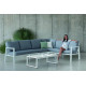 Salon de jardin HUBLOT 6 personnes HEVEA en aluminium et Dralon