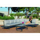 Salon de jardin LOIRA 6 personnes HEVEA en aluminium et HPL
