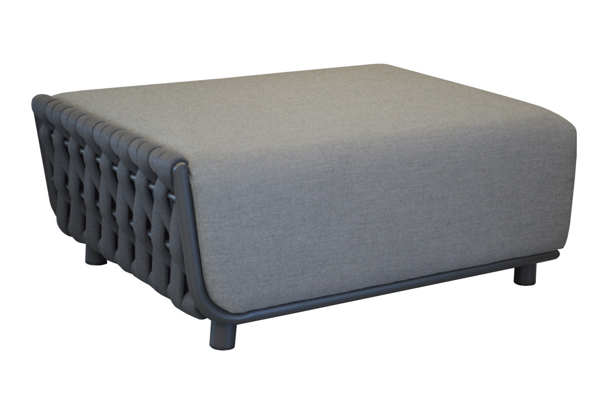 Tabouret Hug Océo en aluminium et cordage