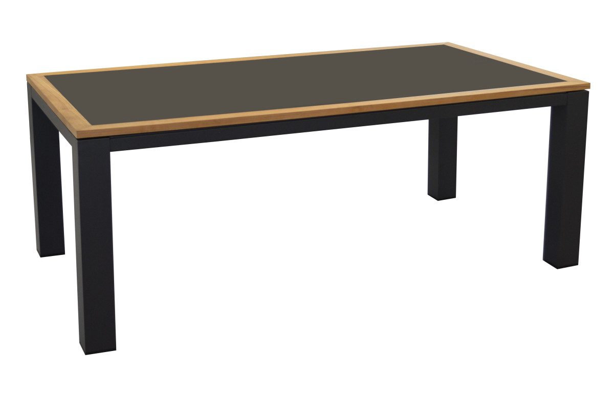 Table extensible Torino teck Océo 6/8 personnes en aluminium et céramique