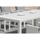 Table salon de jardin BORNEO 180x105 HEVEA en résine tressée et HPL