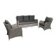 Salon de jardin design bas Lila ProLoisirs 4/5 personnes en aluminium