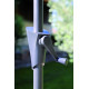 Parasol rond inclinable Pagode Alizé déperlant en aluminium