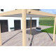 Pergola bioclimatique autoportée Ombréa en aluminium 3x4 M
