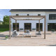 Pergola bioclimatique autoportée Ombréa en aluminium 3x4 M