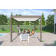 Pergola bioclimatique autoportée Ombréa en aluminium 3x4 M