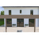 Pergola bioclimatique autoportée Ombréa en aluminium 3x4 M