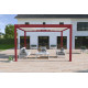 Pergola bioclimatique autoportée Ombréa en aluminium 3x4 M