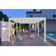 Pergola bioclimatique autoportée Ombréa en aluminium 4x6 M