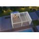 Pergola bioclimatique autoportée Ombréa en aluminium 4x6 M