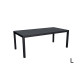 Ensemble table extensible Hanae et fauteuils de jardin Navagio en aluminium et verre anthracite 8 personnes - Essenciel Green