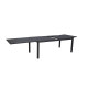 Ensemble table extensible Hanae et fauteuils de jardin Navagio en aluminium et verre anthracite 8 personnes - Essenciel Green