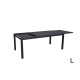 Ensemble table extensible Hanae et fauteuils de jardin Navagio en aluminium et verre anthracite 8 personnes - Essenciel Green