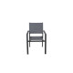 Ensemble table extensible Hanae et fauteuils de jardin Navagio en aluminium et verre anthracite 8 personnes - Essenciel Green