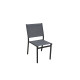 Ensemble table extensible en verre Fidji et chaises de jardin Sperone en aluminium anthracite 6 personnes - Essenciel Green