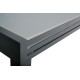 Ensemble table extensible en verre Fidji et chaises de jardin Sperone en aluminium anthracite 4 personnes - Essenciel Green