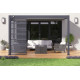 Pergola bioclimatique adossée Ombréa en aluminium 3x4 M