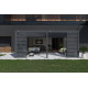 Pergola bioclimatique adossée Ombréa en aluminium 4x6 M