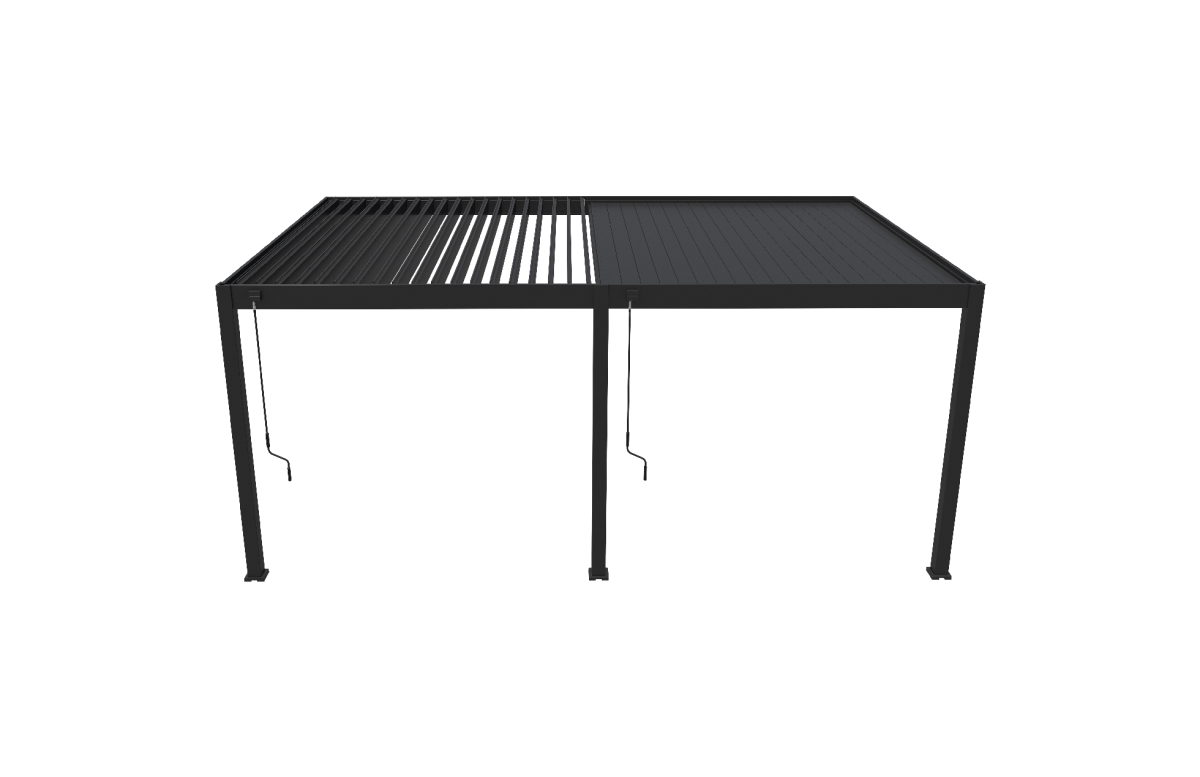 Pergola bioclimatique adossée Ombréa en aluminium 4x6 M Pergola bioclimatique adossée Ombréa en aluminium 4x6 M