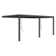 Pergola bioclimatique adossée Ombréa en aluminium 4x6 M