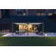 Pergola bioclimatique adossée Ombréa en aluminium 4x6 M