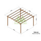 Pergola autoportée en bois massif 4,20x4,20M MADRID - Maderland