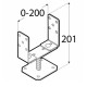 Support surélevé de fixation pour pergola en bois MADERLAND
