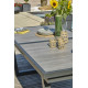 Ensemble table et chaises de jardin à rallonge automatique OLHOS en aluminium 6 personnes DCB GARDEN Gris Anthracite