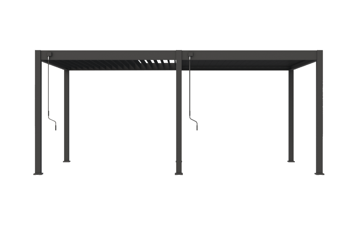 Pergola bioclimatique autoportée en aluminium à lames orientables 3x6 - Ombréa