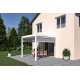 Pergola bioclimatique autoportée en aluminium à lames orientables 3x3 + store 3 M - Ombréa