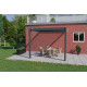 Pergola bioclimatique adossée en aluminium à lames inclinables 3x3 + store 3 M - Ombréa