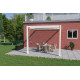 Pergola bioclimatique adossée en aluminium à lames inclinables 3x3 + store 3 M - Ombréa