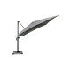 Parasol de jardin carré déporté et inclinable 3x3 gris clair DELORM