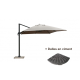 Parasol de jardin rectangulaire déporté et inclinable 4 x 3m DELORM
