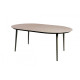 Ensemble table ovale Inari en aluminium et fauteuils de jardin Inari en aluminium 6 personnes taupe - Essenciel Green