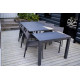 Ensemble table extensible Cassis et fauteuils de jardin ALU-D013 en aluminium et textilène 6 personnes - Delorm