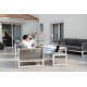 Salon de jardin bas 7 personnes en aluminium, dralon et cordage - Monterrey - Hevea