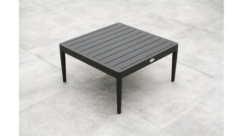 Salon d'angle de jardin ANKARA 4 places en aluminium - NOIR