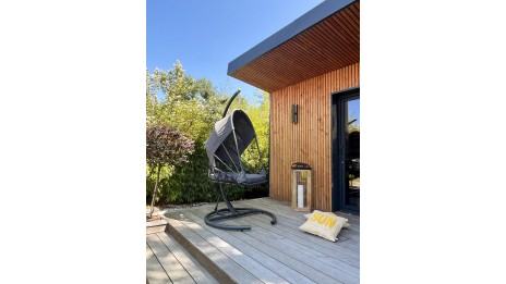 Balancelle de jardin LACANAU avec coussins - GRIS ANTHRACITE