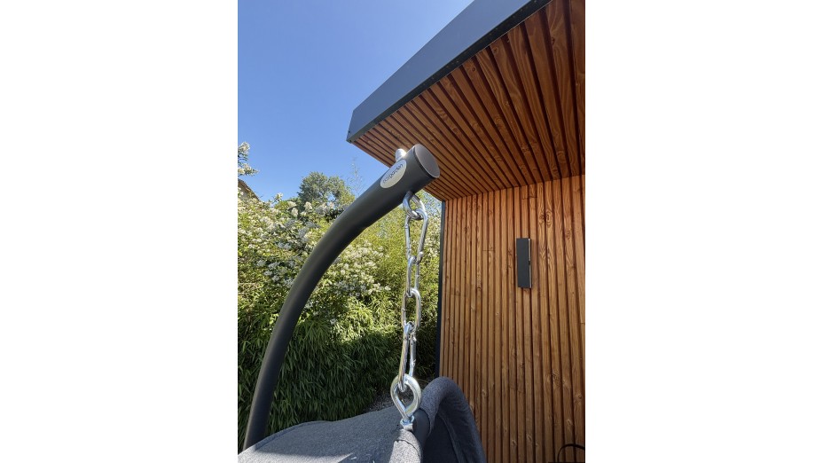 Balancelle de jardin LACANAU avec coussins - GRIS ANTHRACITE